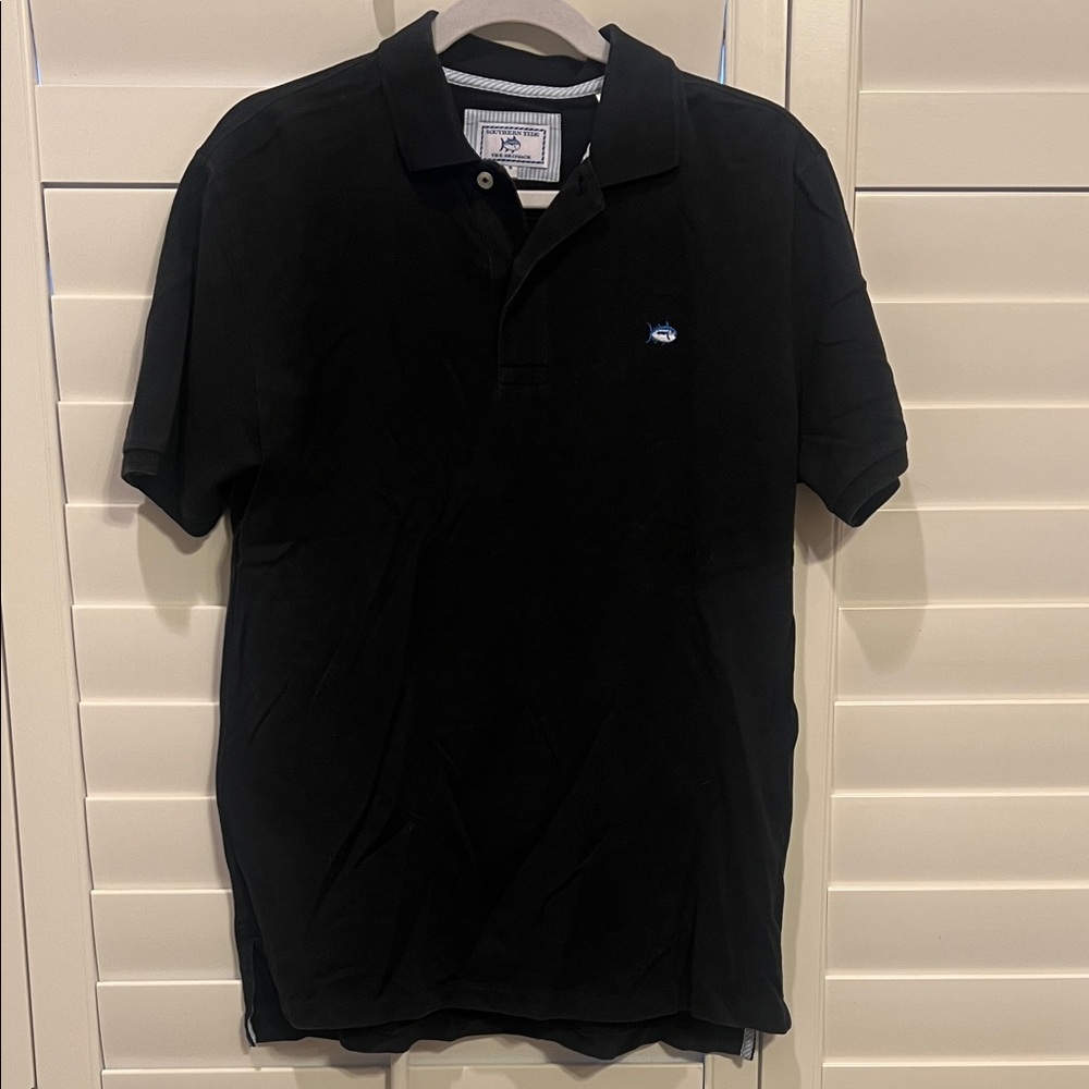 Southern Tide Black Polo Shirt